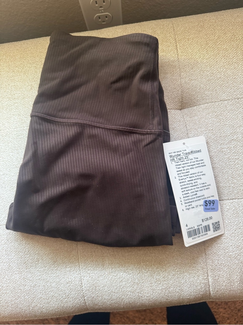 lululemon athletica Ribbed High-Rise Leggings - Dark Brown